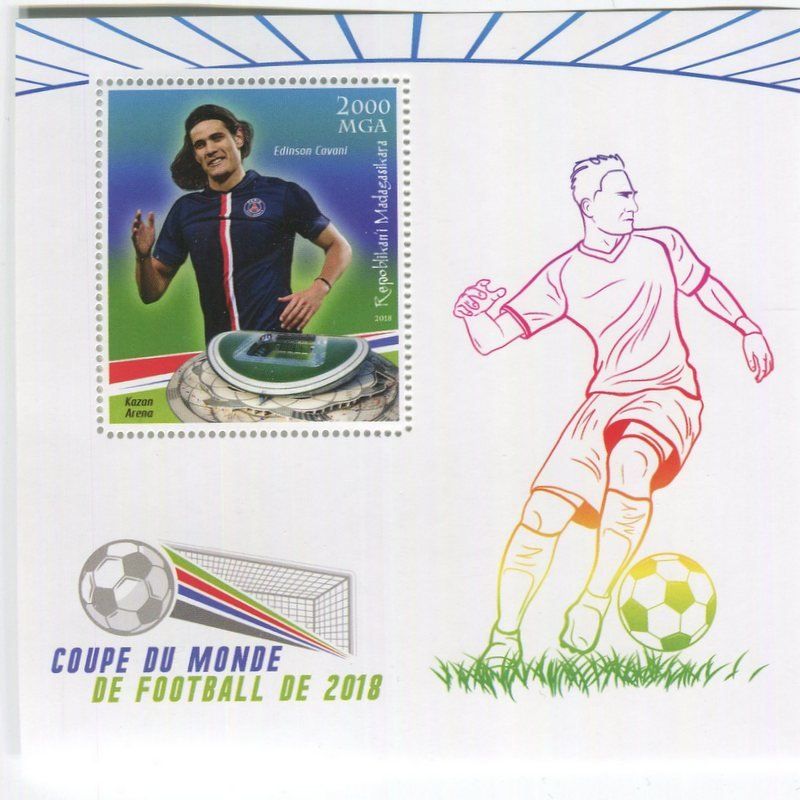 Alle Briefmarken: Block "Fussball". Madagaskar. – Neu und originalverpackt aus Basel von Butsch5