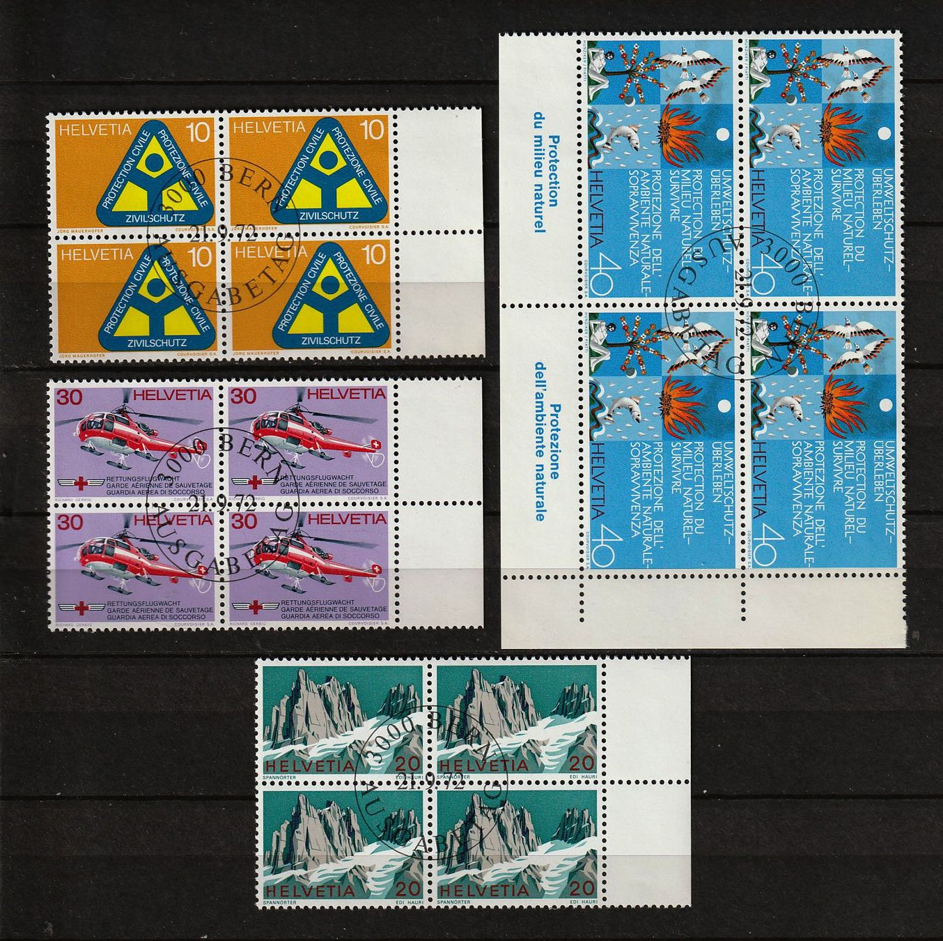 Tous les timbres: 1972 4er-Block Serie ETS – Neuf (Voir description) à Arlesheim par gaugi43