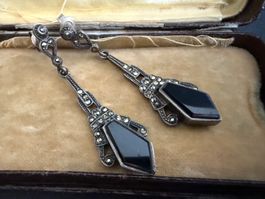 Antike Art Deco Silber Ohrstecker 925