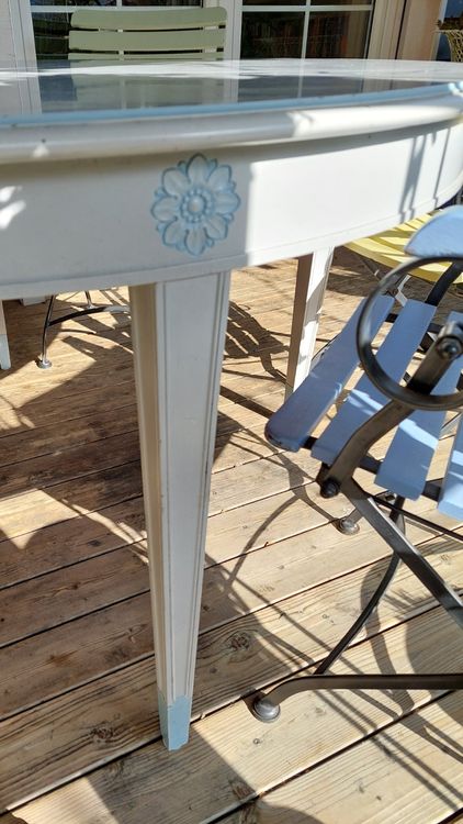 Tisch Esstisch Garten rund ausziehbar Shabby Chic Kaufen auf Ricardo