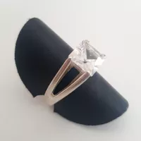 Vintage  Silber Ring 925 mit Zirkonia Gr. 16.7mm