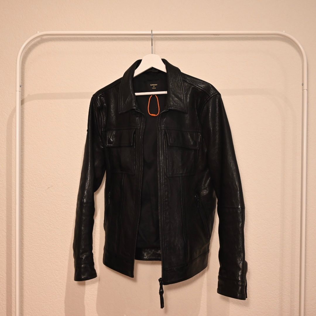 Giacche: Superdry men's black leather jacket – Nuovo (secondo la descrizione) da Zürich venduto da cla_7w78