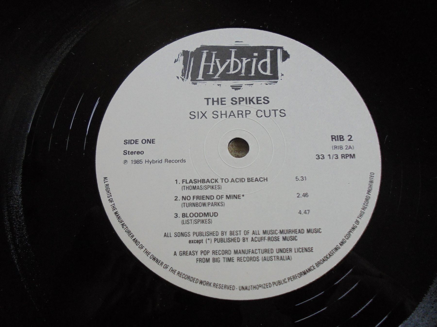 Schallplatten: The SPIKES " 6 Sharp Cuts " LP UK 1985 – Gebraucht aus Crissier von Promopost 2