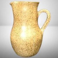 🏺 Keramik Krug Vase Handarbeit Vintage Landhaus Braun 🤎