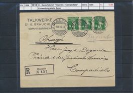 1916 R - Bedarfsbrief, "Disentis - Compadials"