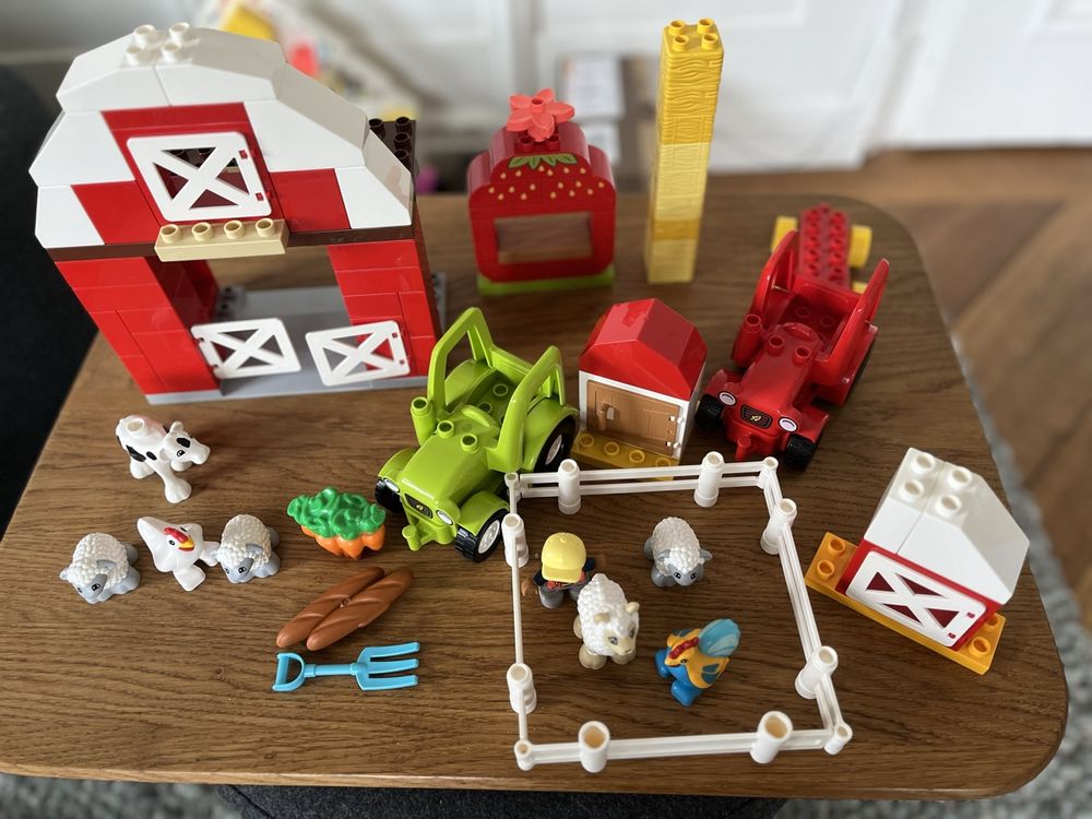 Lego Duplo Bauernhof Traktor Tiere Stroh 10952 (Gebraucht) in ...