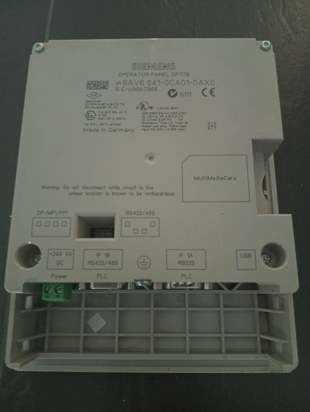 Siemens Elektronikbauteile: Siemens SIMATIC Operator Panel OP 77B / 6AV6641-0CA01-0AX0 – Gebraucht aus Ufhusen von HKSC 1