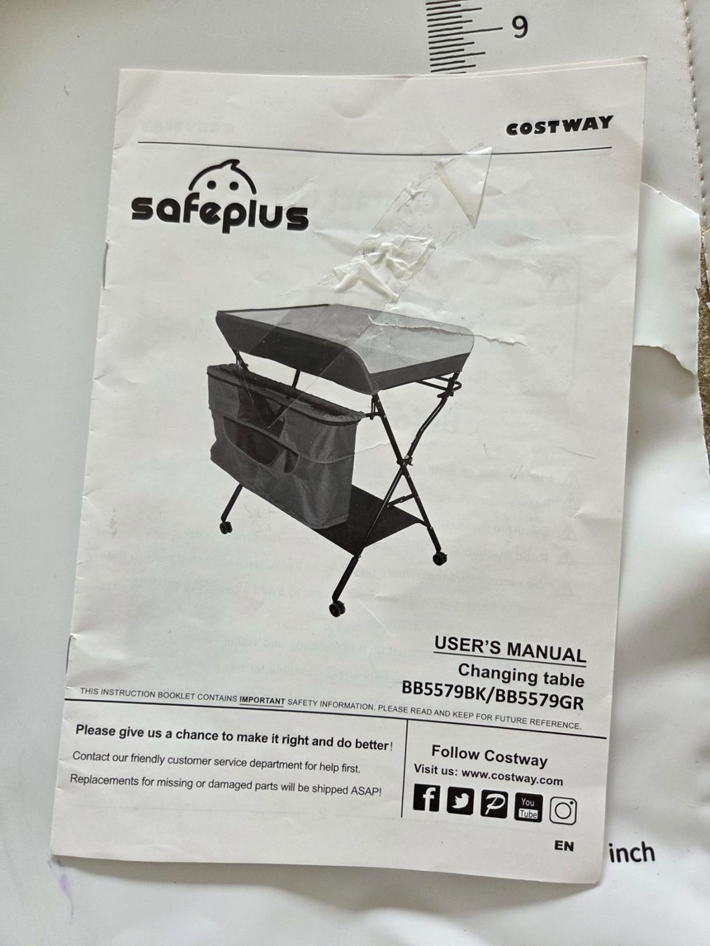 Fasciatoi & Accessori: Safeplus Wickeltisch, zusammenklappbar – Usato da Seftigen venduto da Durham01 4