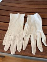 Handschuhe kurz creme Netzmuster Grösse S ungetragen
