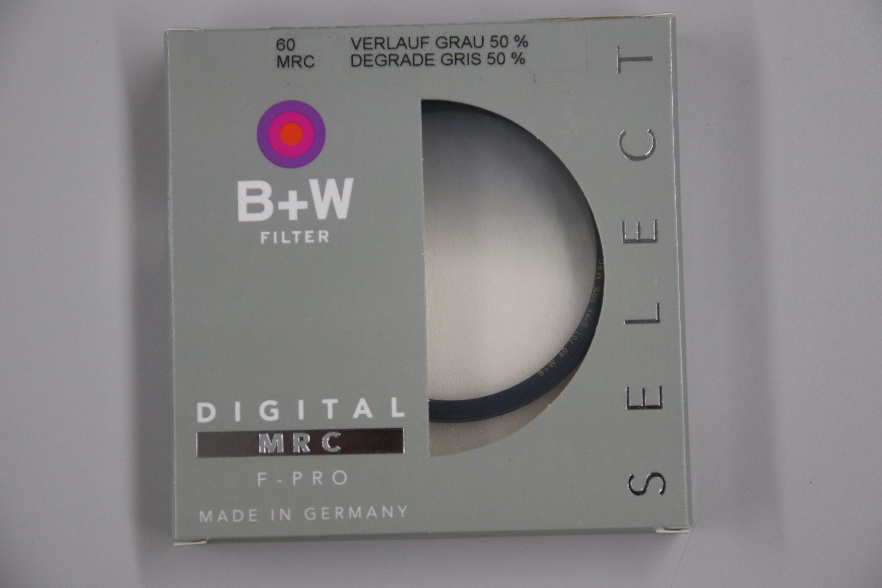 Filtri: B+W Filter 60mm Grau Verlauf 50% – Nuovo e nell'imballaggio originale da Zofingen venduto da OWYSSAG