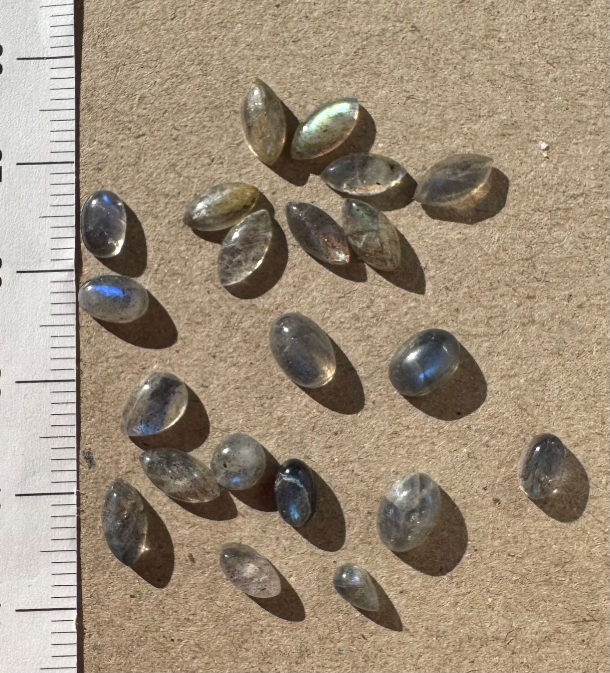 Pietre preziose: Labradorit Cabochons  ECHT!!!   top Farben/Glanz – Nuovo e nell'imballaggio originale da Leuggern venduto da gemshow 1
