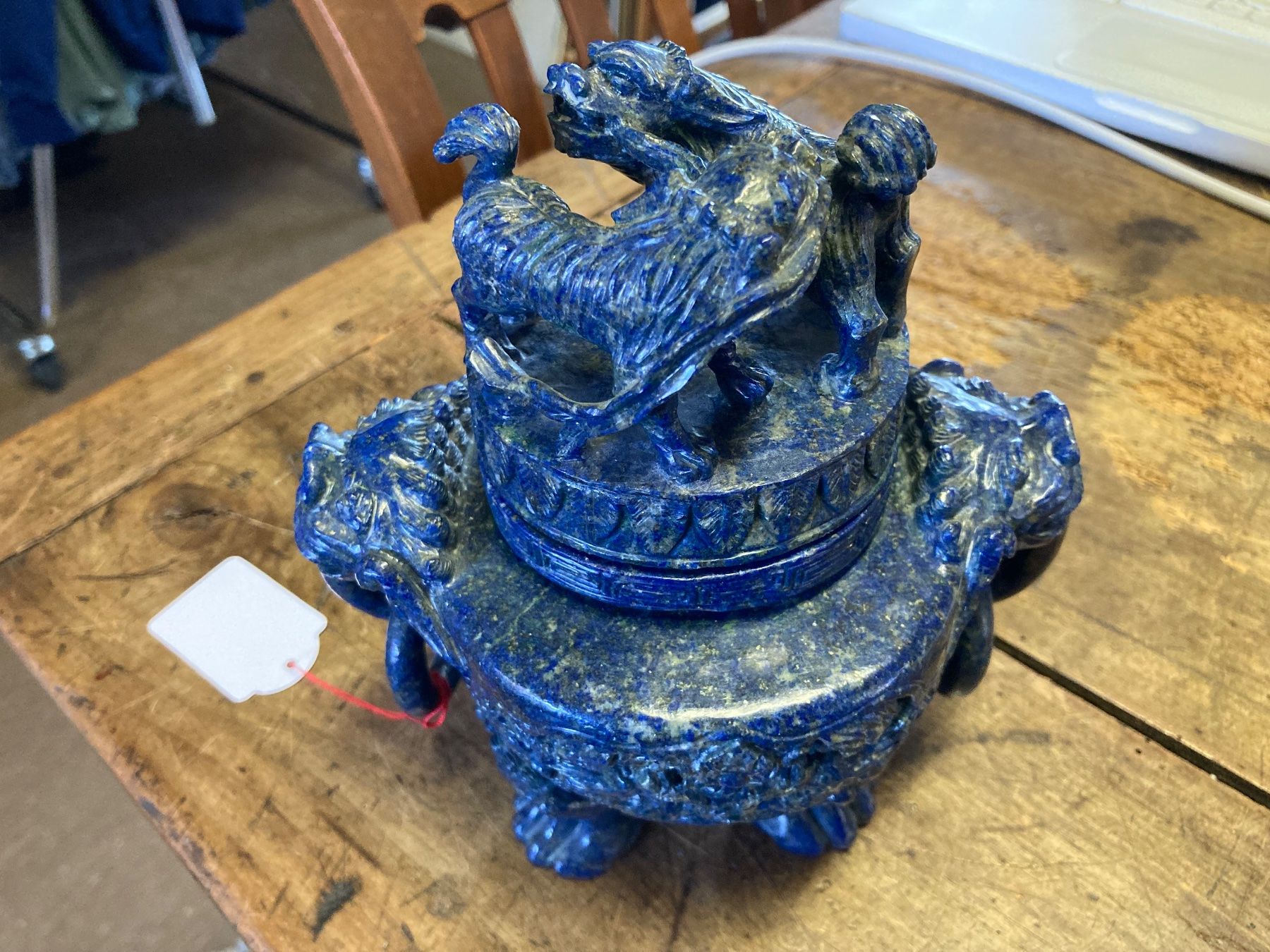 Pentole: Wunderschönes asiatisches Gefäss mit Deckel Lapislazuli – Usato da Bern venduto da Jwpm66