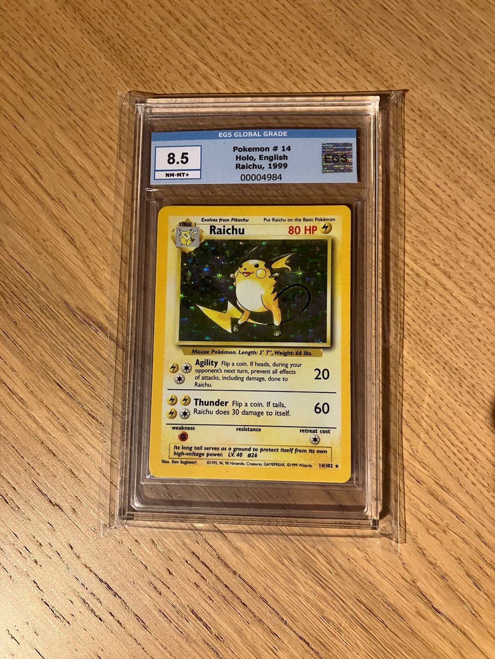 Pokémon Carte collezionabili: Pokemon Base Raichu Holo 1999 EGS 8.5 – Usato da Wohlen AG venduto da PMJr