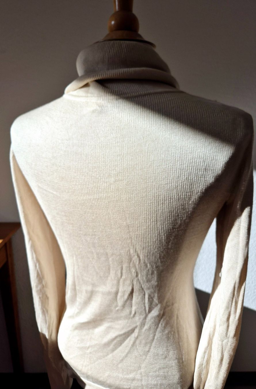 Pulls & Sweat-shirts: PULLOVER PULLI S 36 BEIGE SEIDE SILK STICKEREI STRICK TOP – D'occasion à Elsau par the-colorful-side 9