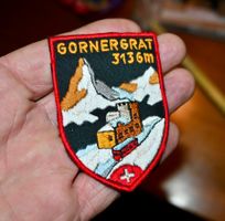 VINTAGE Badge GORNERGRAT nos ST. GALLER STICKEREI abz