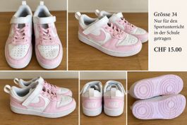 Nike Sneaker weiss rosa Kinder Grösse 34 guter Zustand
