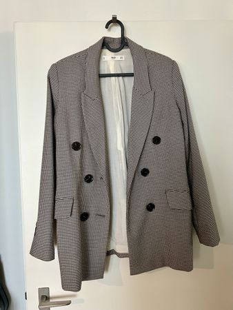 MNG Casual Houndstooth Blazer, Size S, Stylish Autumn Look