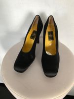 Escarpins Fendi talon aiguille tissu et cuir noir taille 40