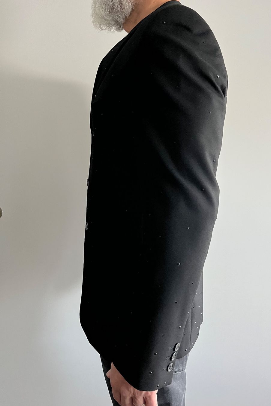 Giacche: Schwarzes Sakko mit Strass, Gazzarini Uomo – Usato da Birrwil venduto da Bruce1968 3