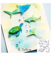 Neues Stanzschablonenset Fische / Meerestiere
