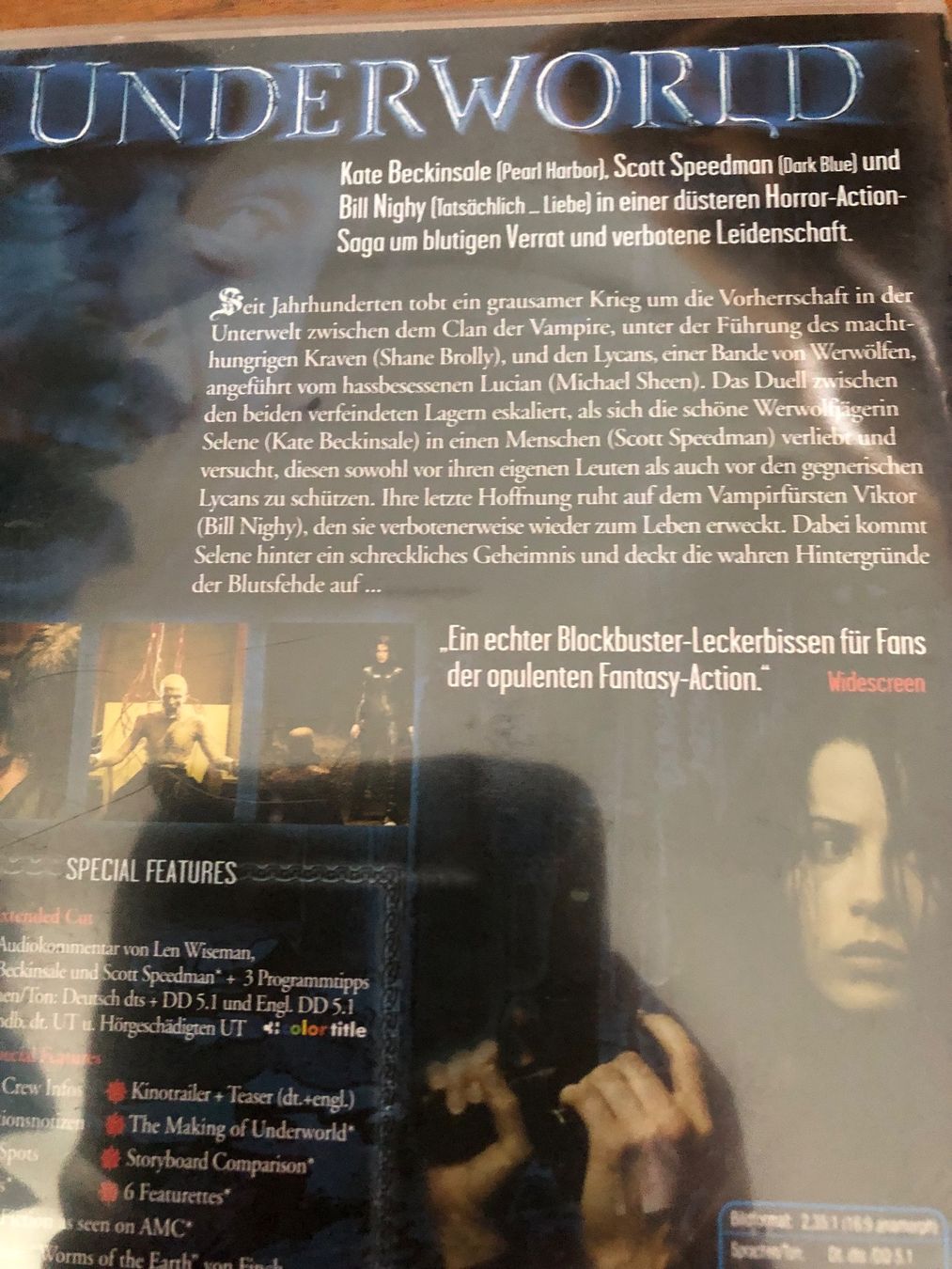 Tutti i DVDs: DVD: Underworld, Die Schlacht beginnt – Usato da Hittnau venduto da JD-OE 1