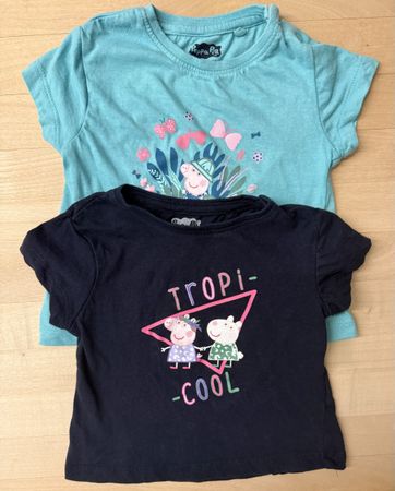 2x Peppa Pig T-Shirts, Gr. 86/92, neuwertig!