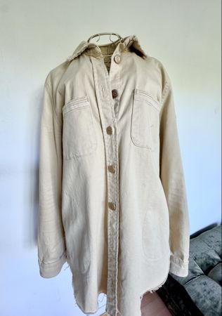 MOS MOSH Cuss Shirt beige Grösse M guter Zustand