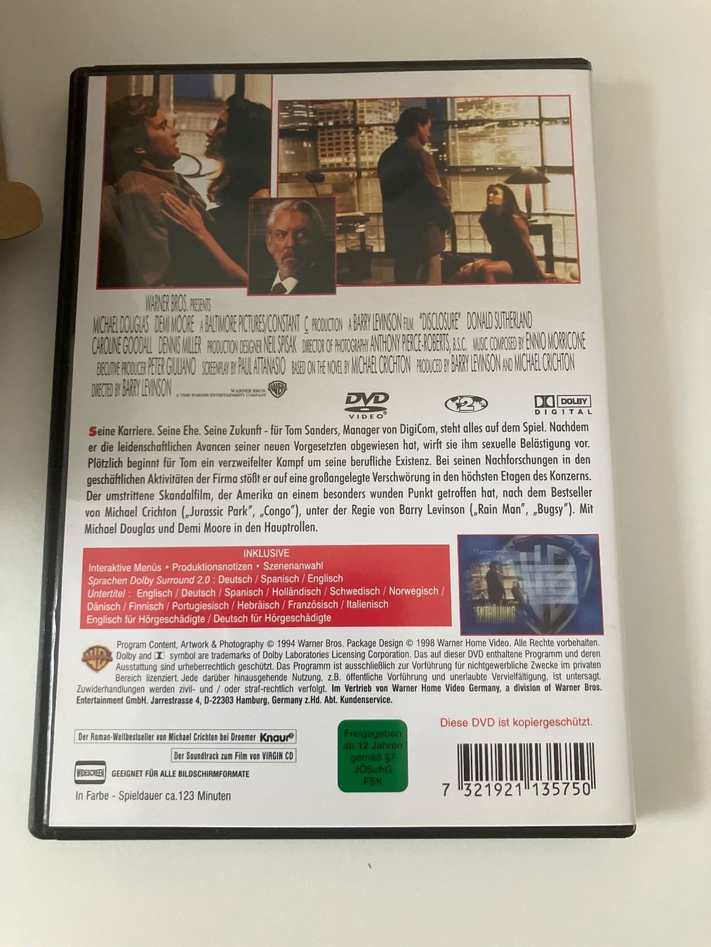 Tutti i DVDs: Enthüllung (DVD) Michael Douglas, Demi Moore – Usato da Arbon venduto da HelFer01 1