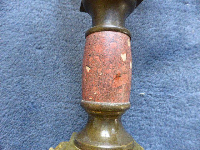 Lampes: Antike Petrollampe,edel,Messing-Marmor,Glas-geschliffen – D'occasion à Lausen par liesfisch 4
