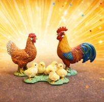Schleich Hahn, Henne Huhn Küken, Bauernhoftiere Gockel