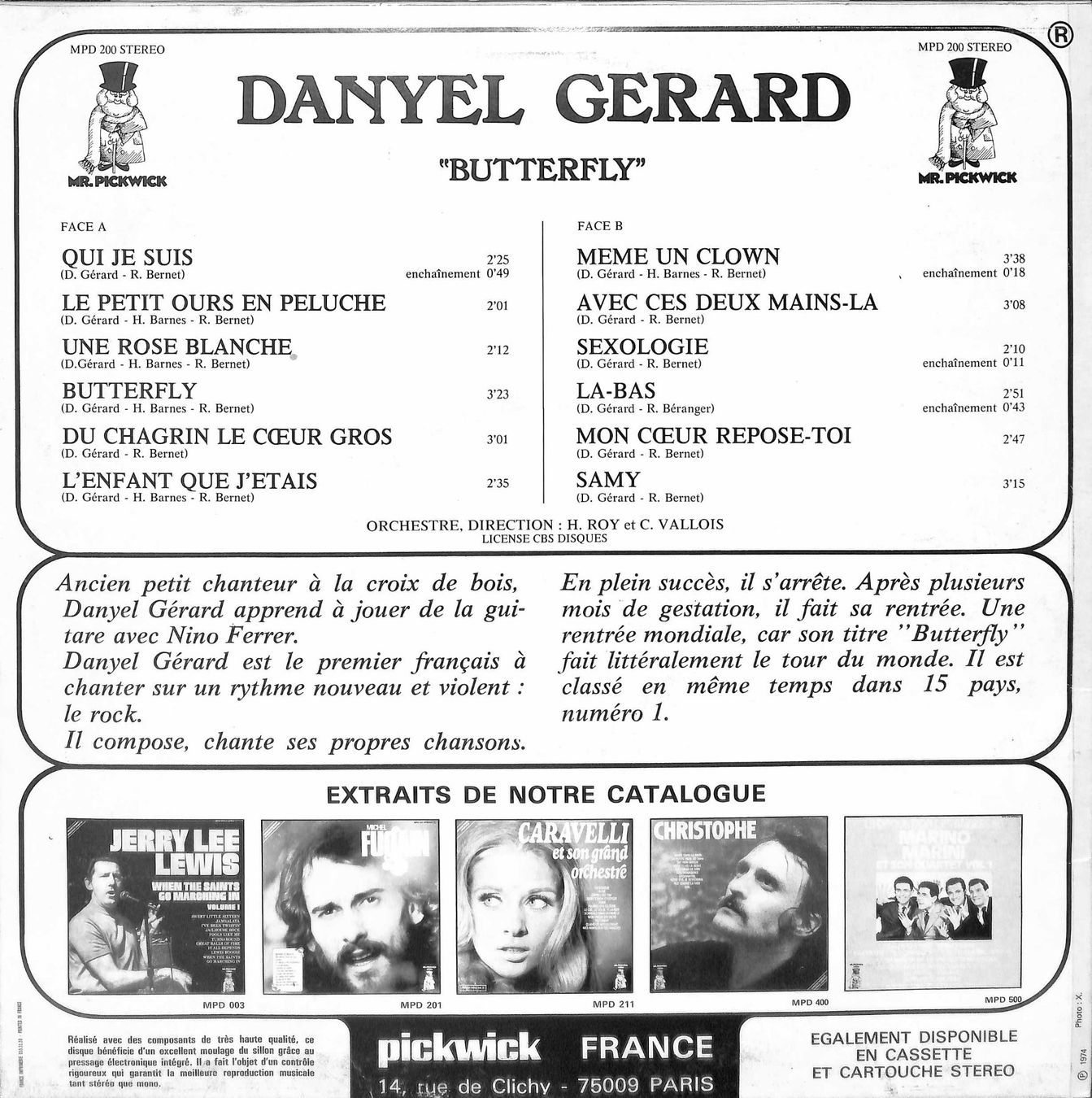 Schallplatten: LP Daniel Gerard - Butterfly – Gebraucht aus Trimmis von Beax72 1