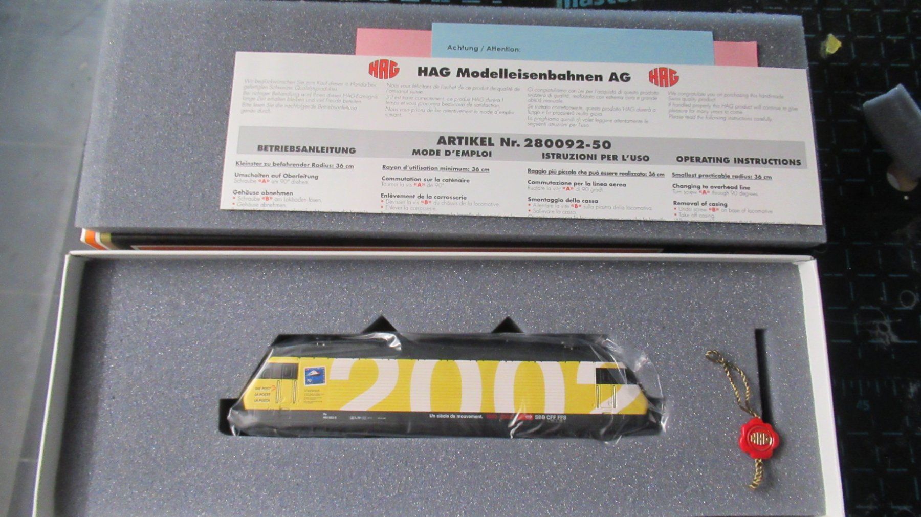 Hag Modellini di ferrovie: HAG Re 460 "SBB Jubiläum"  Rare Neuf – Nuovo e nell'imballaggio originale da Martigny venduto da nevada98 1