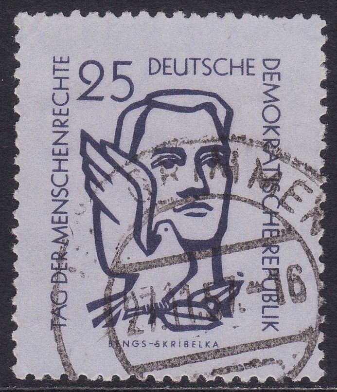 Tutti i francobolli: DDR Plattenfehler MiNr. 550 I (blauer Fleck) – Difettoso da Gränichen venduto da Teufenthaler
