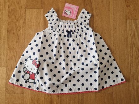 Robe Hello Kitty à pois, Été, Taille 62, très mignonne