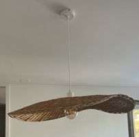 Hängeleuchte Rattan gross unbenutzt Lampe 70cm Breite