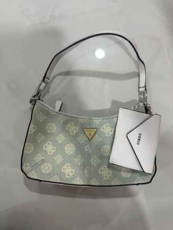 Guess Handtasche Sommer-Trend Logo-MusterWeiss-Blau 🤩 55ch