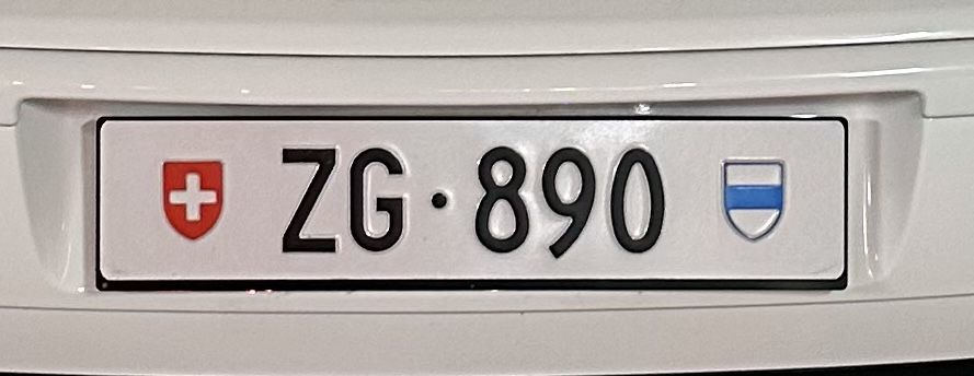 Insegne: Kontrollschild ZG 890 – Usato da Walchwil venduto da .11