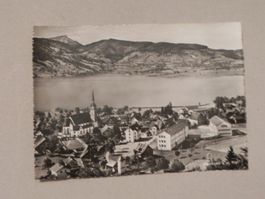 Karte Oberägeri ZG Flugansicht Dorf 1960