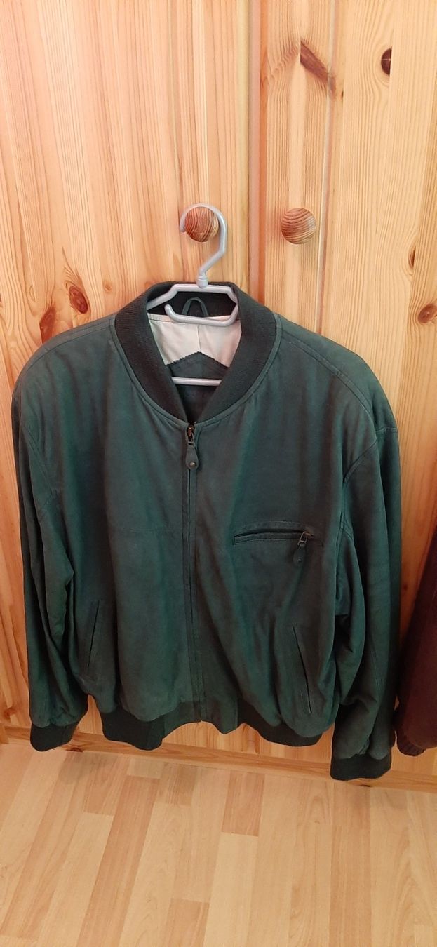 Giacche: Herren Velour - Lederjacke, grün, Gr.50 – Usato da Wiesendangen venduto da pau_56xn
