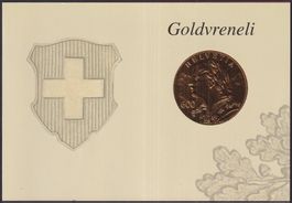 2013: Nr.1471 (Goldvreneli) Block in Heft +ET-Stempel +ZERT.
