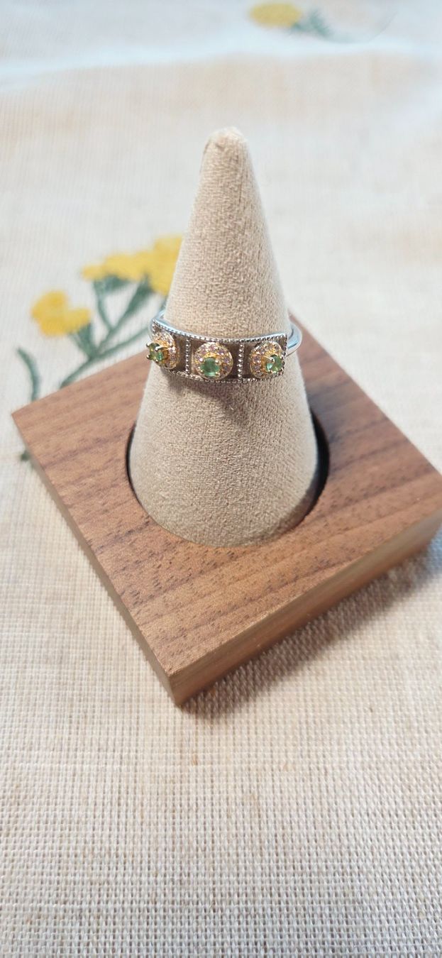 Anelli: NEW - S925 Emerald Ring (Adjustable) – Nuovo (secondo la descrizione) da Zürich venduto da cin_wcf6 3