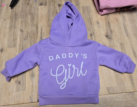 Kinder Hoodie lila Daddy's Girl Aufdruck neuwertig