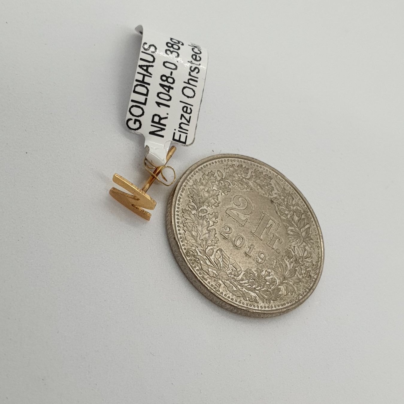 Orecchini pendenti & Orecchini a lobo: Echt 14K Gold - Einzel Ohrstecker-N – Usato da Luzern venduto da Luzern-Goldhaus 3