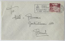 1950 Brief mit Maschinenstempel Nr. 2.2.32 it Lugano