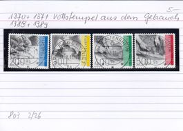 1370+1371, 1388+1389 Vollstempel aus dem täglichen Gebrauch