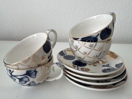 Tokyo Design Studio Tassen Set 4-teilig mit Untertassen