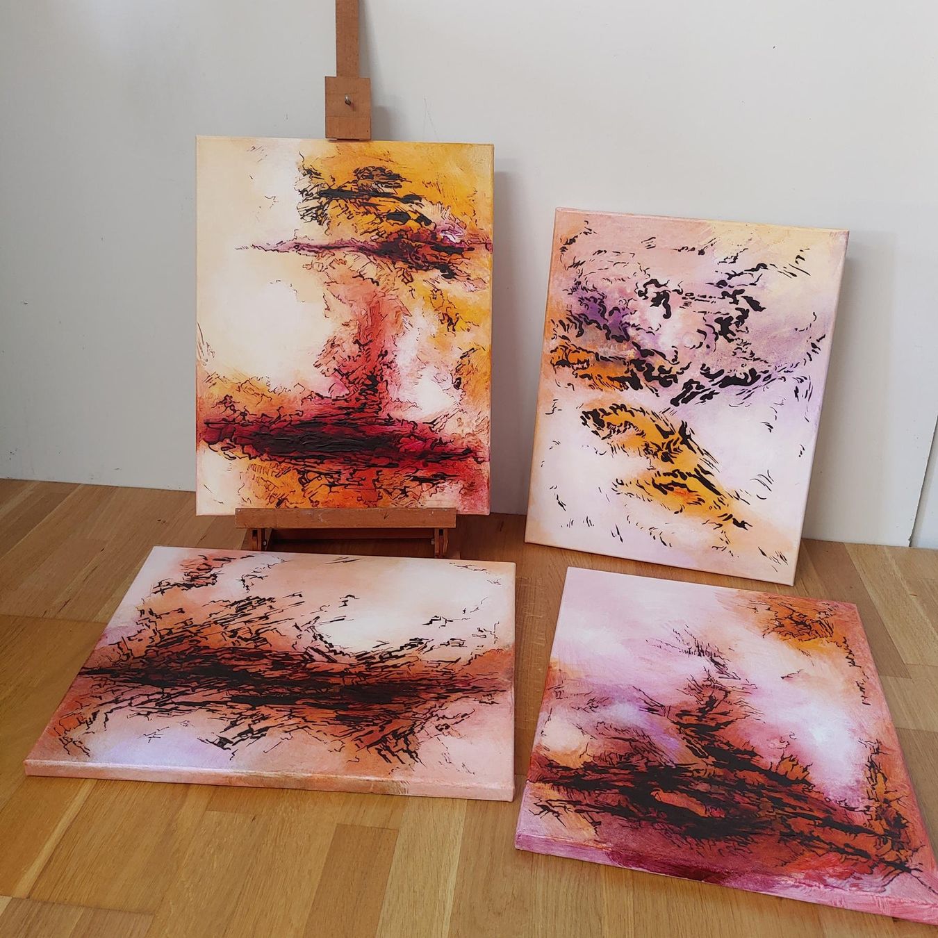 Dipinti: Serie original-Acrylgemälde 'Teichlandschaften' – Nuovo e nell'imballaggio originale da Steinhausen venduto da Kristall022 2