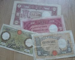Top ++ Sammlung von 4 Banknoten aus Italien