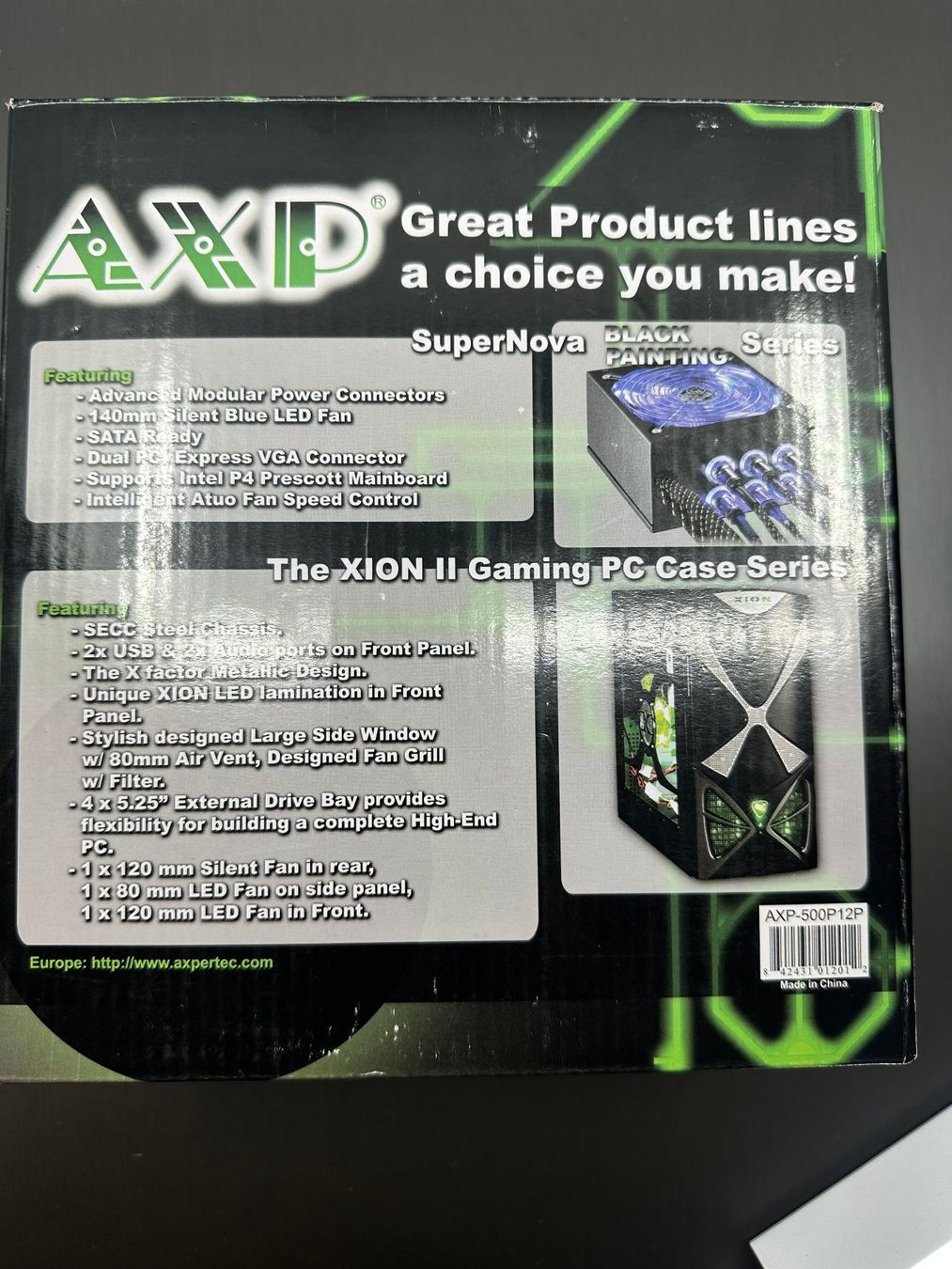 Componenti elettronici: PC Lüfter, AXP 500W Power Suply – Nuovo (secondo la descrizione) da Arisdorf venduto da Liquidus 3