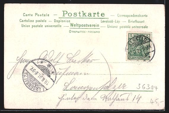 Cartoline postali: Litho Windecken, Turnfest mit feiernder  – Usato da Berlin venduto da bartko-reher 1